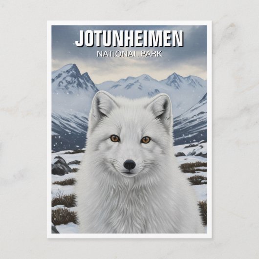 Arctic Fox im Jotunheimen-Nationalpark Norwegen Postkarte (Vorderseite)