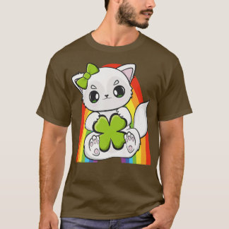 Arctic Fox mit Kleeblatt für den Irish St Patricks T-Shirt
