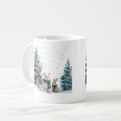 Arctic Fox Moose and Hare Winter Wildlife Trio Kaffeetasse (Vorderseite Links)