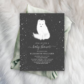 Arctic Fox Neutral Dunkelgrau Winter Baby Dusche Einladung