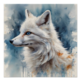 Arctic Fox no 1 Glossy Poster