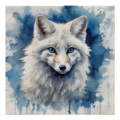 Arctic Fox no 4 Glossy Poster (Vorderseite)