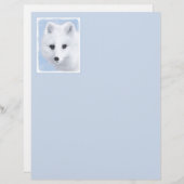 Arctic Fox Painting - Original Wildlife Art (Vorne/Hinten)