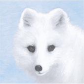 Arctic Fox Painting - Original Wildlife Art Aufkleber (Vorderseite)