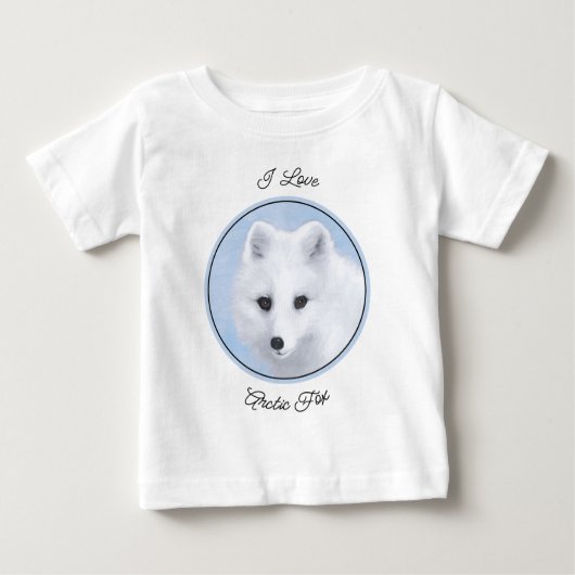 Arctic Fox Painting - Original Wildlife Art Baby T-shirt (Vorderseite)