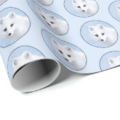 Arctic Fox Painting - Original Wildlife Art Geschenkpapier (Rolleneckpunkt)