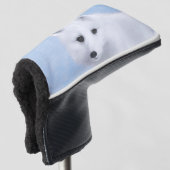 Arctic Fox Painting - Original Wildlife Art Golf Headcover (3/4 Vorderseite)