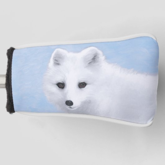 Arctic Fox Painting - Original Wildlife Art Golf Headcover (Vorderseite)