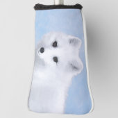 Arctic Fox Painting - Original Wildlife Art Golf Headcover (Rotieren 90)