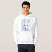 Arctic Fox Painting - Original Wildlife Art Hoodie (Vorne ganz)