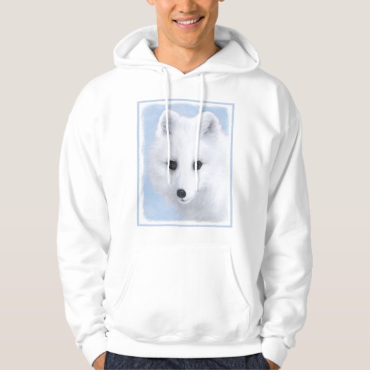 Arctic Fox Painting - Original Wildlife Art Hoodie (Vorderseite)