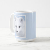 Arctic Fox Painting - Original Wildlife Art Kaffeetasse (Vorderseite Links)