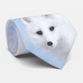 Arctic Fox Painting - Original Wildlife Art Krawatte (Gerollt)