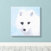 Arctic Fox Painting - Original Wildlife Art Leinwanddruck (Insitu (Holzboden))