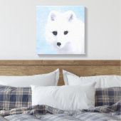 Arctic Fox Painting - Original Wildlife Art Leinwanddruck (Insitu (Schlafzimmer))