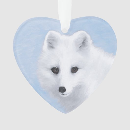 Arctic Fox Painting - Original Wildlife Art Ornament (Vorderseite)