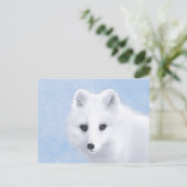 Arctic Fox Painting - Original Wildlife Art Postkarte (Stehend Vorderseite)
