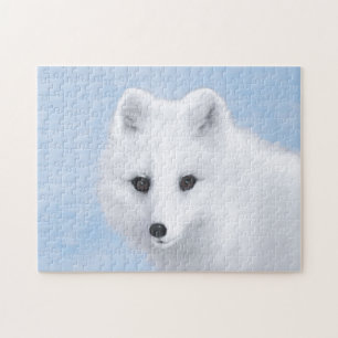 Arctic Fox Painting - Original Wildlife Art Puzzle