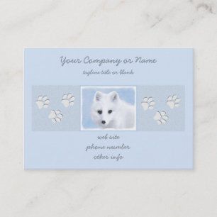 Arctic Fox Painting - Original Wildlife Art Visitenkarte