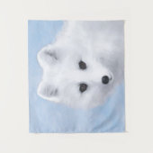 Arctic Fox Painting - Original Wildlife Art Wandteppich (Vorderseite)