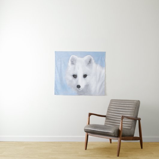 Arctic Fox Painting - Original Wildlife Art Wandteppich (Beispiel (Horizontal))
