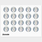 Arctic Fox Snowflake Stickers (Blatt)