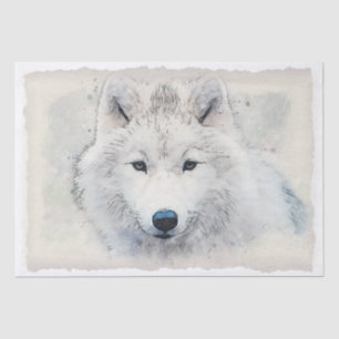 Arctic Fox Watercolor Seidenpapier