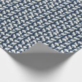 Arctic Fox Winter Christmas Tartan Kariertes Muste Geschenkpapier (Ecke)