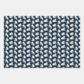 Arctic Fox Winter Christmas Tartan Kariertes Muste Geschenkpapier Set (Vorderseite 3)