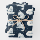 Arctic Fox Winter Christmas Tartan Kariertes Muste Geschenkpapier Set (Beispiel)