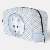 Arctic Fox Winter Malerei Original Wildlife Art Waschbeutel (Rechte Ecke)