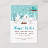 Arctic Fox Winter Wonderland Diaper Raffle Begleitkarte (Vorderseite)