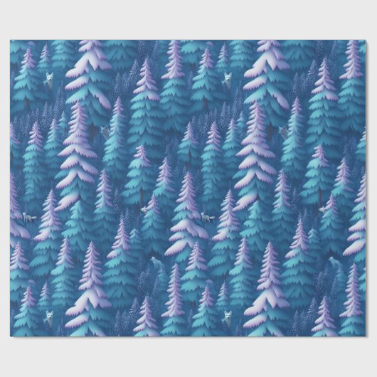 Arctic Fox Wonderland Geschenkpapier (Flach)