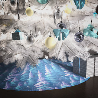 Arctic Fox Wonderland Polyester Weihnachtsbaumdecke