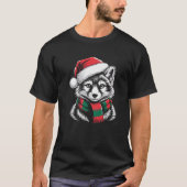 Arctic Fox Xmas Weihnachtsmannmütze Scara Weihnach T-Shirt (Vorderseite)