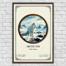Arctic Fox Zoology Series Poster