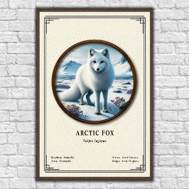 Arctic Fox Zoology Series Poster