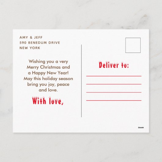 Arctic Foxes Weihnachtswald Frohe Weihnachten (Rückseite)