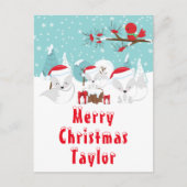 Arctic Foxes Weihnachtswald Frohe Weihnachten (Vorderseite)