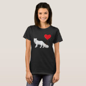 Arctic Foxes With Heart Balloon Valentines Day Lov T-Shirt (Vorne ganz)