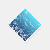 Arctic Frozen Snowdrift Personalisiert Serviette (Ecke)