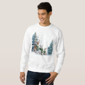 Arctic-Fuchs-Elch- und Schneeschuhhase-Wintertier- Sweatshirt (Vorne ganz)