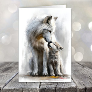Arctic-Fuchs-Vatertag Feiertagskarte