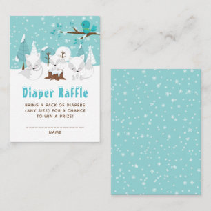 Arctic-Fuchs-Winter-Wunderland-Windel-Raffle Begleitkarte