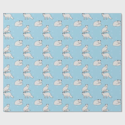 Arctic-Füchse Geschenkpapier (Flach)