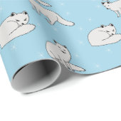 Arctic-Füchse Geschenkpapier (Rolleneckpunkt)