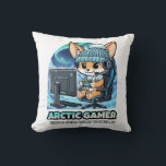 Arctic Gamer Fennec Fox - Winter Gaming Aurora Bor Kissen<br><div class="desc">❄️ ARCTIC GAMER - Cold Nights, Hot Plays! 🦊 The cutest fennec fox bundled up for an epic winter gaming session under the mesmerizing aurora borealis! Featuring an adorable knit beanie with fluffy pom-pom, cozy scarf, and a breathtaking arctic landscape filled with dancing northern lights and magical snowfall. ✨ 100%...</div>