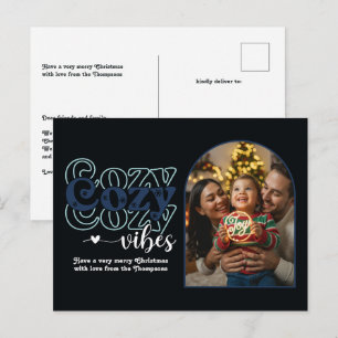 Arctic Holiday Cosy Vibes Retro Weihnachts-Foto Feiertagspostkarte