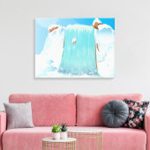 Arctic Ice Waterfall Leinwanddruck (Insitu (Wohnzimmer))