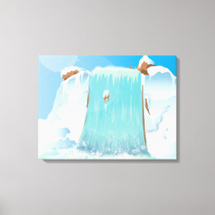 Arctic Ice Waterfall Leinwanddruck
